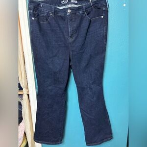 Torrid Trio Fit Slim Boot Jeans in Deep Indigo Stretchy Size 22-26